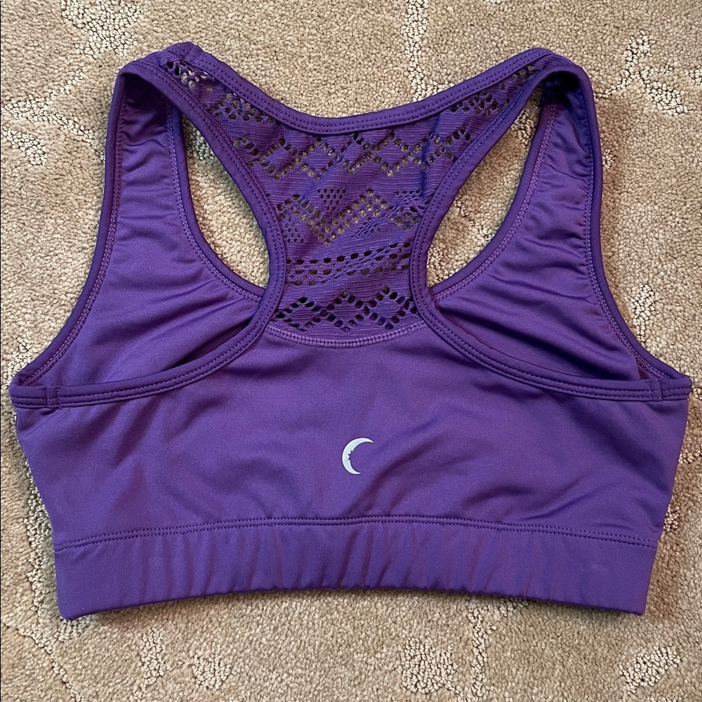 ZYIA Active Purple Bomber Sports Bra, Small